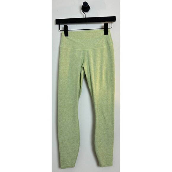 ALO YOGA High Waist Alosoft 7/8 Leggings in Iced Green Tea Heather Size X-Small - Picture 3 of 8